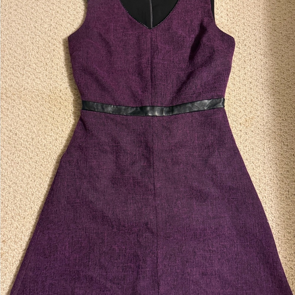 41 Hawthorn Purple Midi Dress with Black Accents